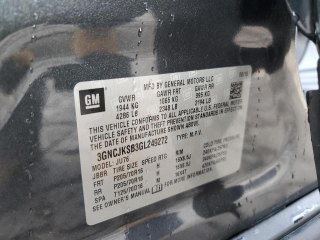 Photo 10 from auction – 2016 CHEVROLET TRAX LS with VIN 3GNCJKSB3GL249272