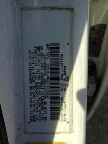 Photo 10 from auction – 2003 TOYOTA PRIUS with VIN JT2BK18UX30073597