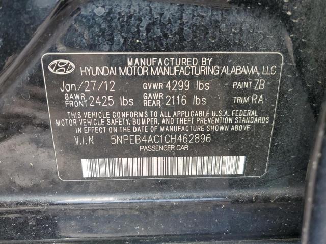 Photo 10 from auction – 2012 HYUNDAI SONATA GLS with VIN 5NPEB4AC1CH462896