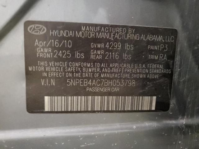 Photo 10 from auction – 2011 HYUNDAI SONATA GLS with VIN 5NPEB4AC7BH053798