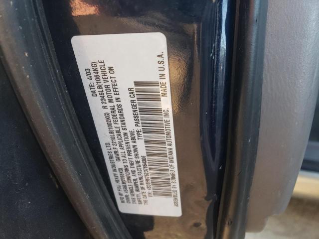 Photo 10 from auction – 2003 SUBARU LEGACY WAG with VIN 4S3BH675237654306