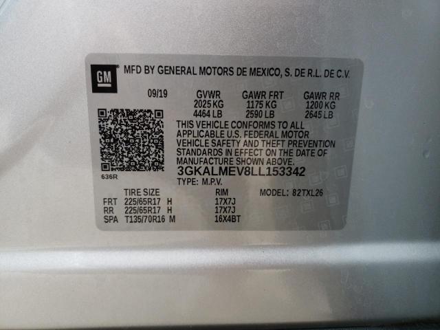 Photo 10 from auction – 2020 GMC TERRAIN SL with VIN 3GKALMEV8LL153342