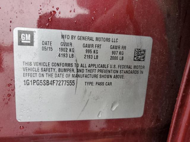 Photo 10 from auction – 2015 CHEVROLET CRUZE LTZ with VIN 1G1PG5SB4F7277555