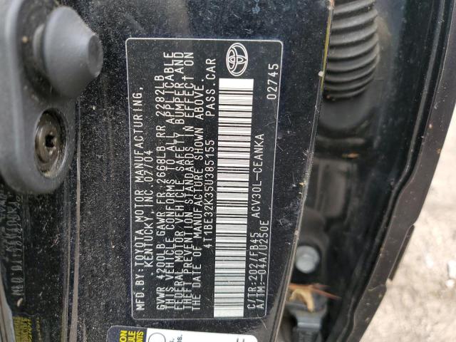 Photo 10 from auction – 2005 TOYOTA CAMRY LE with VIN 4T1BE32K35U385155