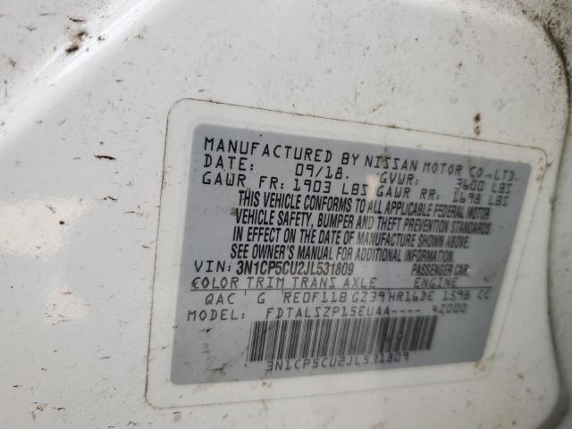 Photo 10 from auction – 2018 NISSAN KICKS S with VIN 3N1CP5CU2JL531809