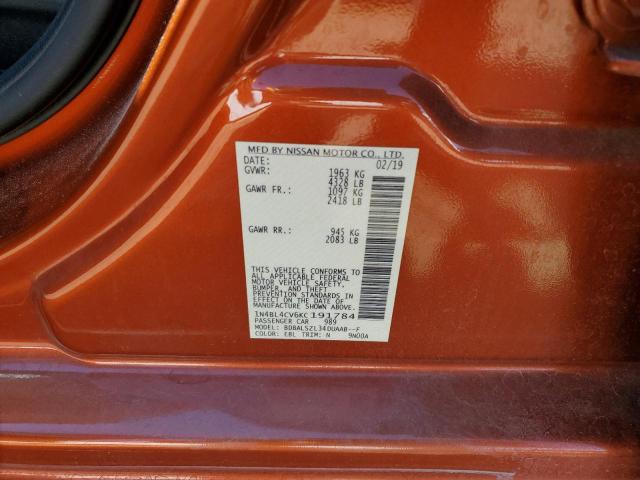 Photo 10 from auction – 2019 NISSAN ALTIMA SR with VIN 1N4BL4CV6KC191784