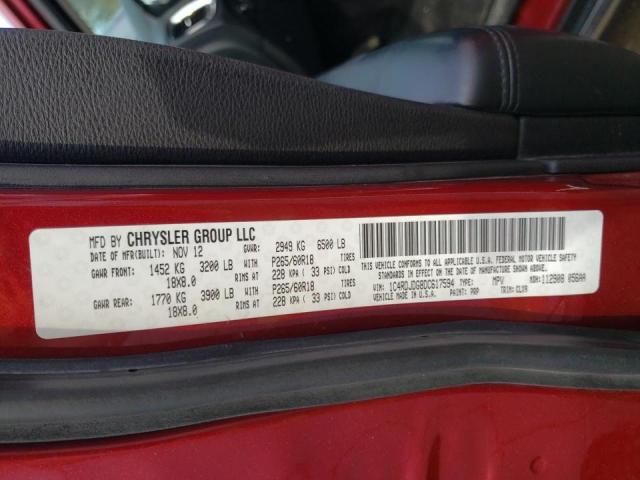 Photo 10 from auction – 2013 DODGE DURANGO CR with VIN 1C4RDJDG8DC617594