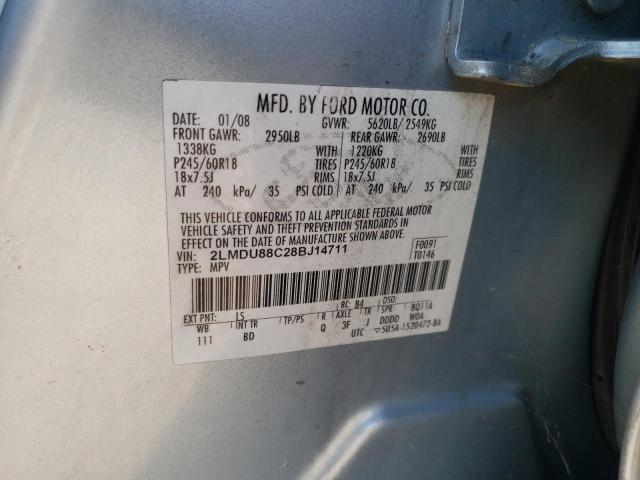 Photo 10 from auction – 2008 LINCOLN MKX with VIN 2LMDU88C28BJ14711