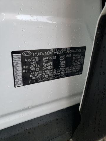 Photo 10 from auction – 2023 HYUNDAI SANTA FE S with VIN 5NMS14AJ2PH489077