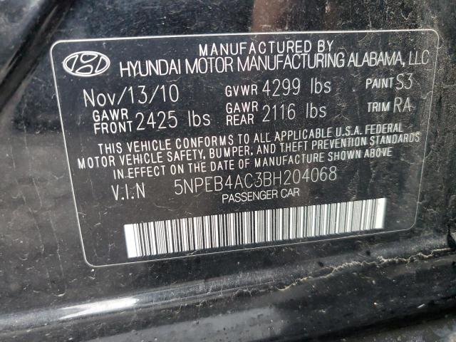 Photo 10 from auction – 2011 HYUNDAI SONATA GLS with VIN 5NPEB4AC3BH204068