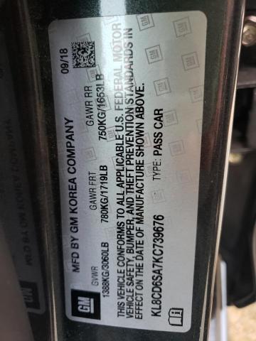 Photo 10 from auction – 2019 CHEVROLET SPARK 1LT with VIN KL8CD6SA7KC739676