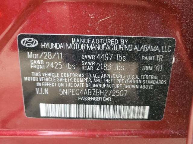 Photo 10 from auction – 2011 HYUNDAI SONATA SE with VIN 5NPEC4AB7BH272507