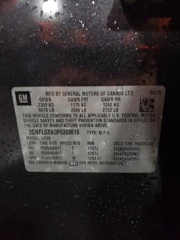 Photo 10 from auction – 2015 CHEVROLET EQUINOX LT with VIN 2GNFLGEK0F6393610