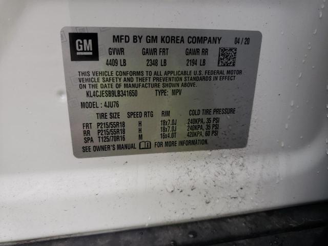 Photo 10 from auction – 2020 BUICK ENCORE PRE with VIN KL4CJESB9LB341650