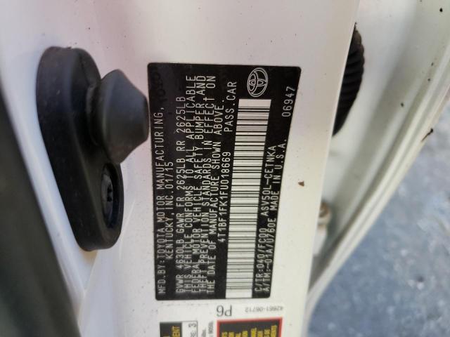Photo 10 from auction – 2015 TOYOTA CAMRY LE with VIN 4T1BF1FK1FU018669