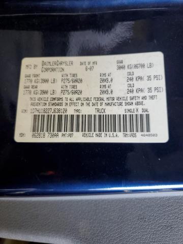 Photo 10 from auction – 2007 DODGE RAM 1500 S with VIN 1D7HU18227J638120