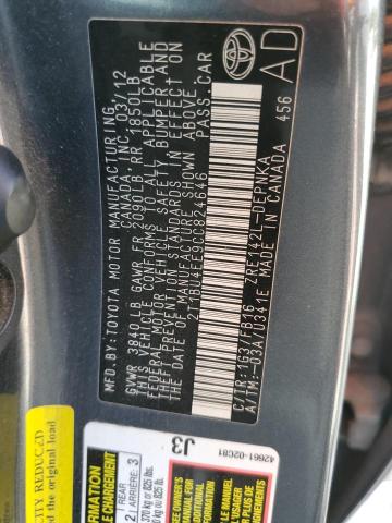 Photo 10 from auction – 2012 TOYOTA COROLLA BA with VIN 2T1BU4EE9CC824646
