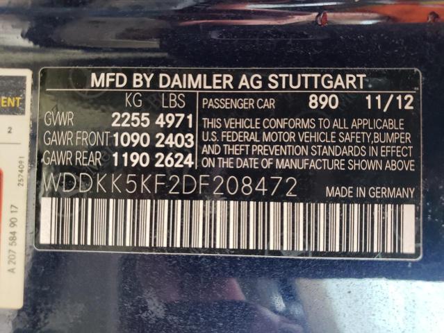Photo 10 from auction – 2013 MERCEDES-BENZ E 350 with VIN WDDKK5KF2DF208472