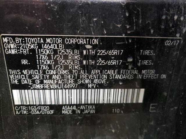 Photo 10 from auction – 2017 TOYOTA RAV4 LE with VIN JTMBFREV8HJ144997