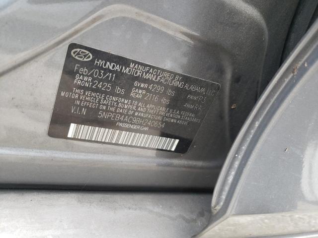 Photo 10 from auction – 2011 HYUNDAI SONATA GLS with VIN 5NPEB4AC9BH240654