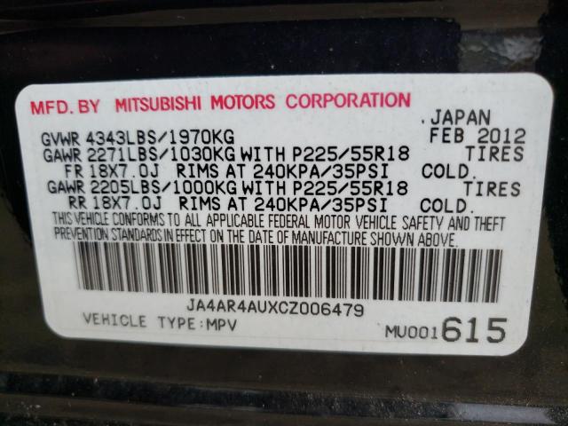 Photo 10 from auction – 2012 MITSUBISHI OUTLANDER with VIN JA4AR4AUXCZ006479