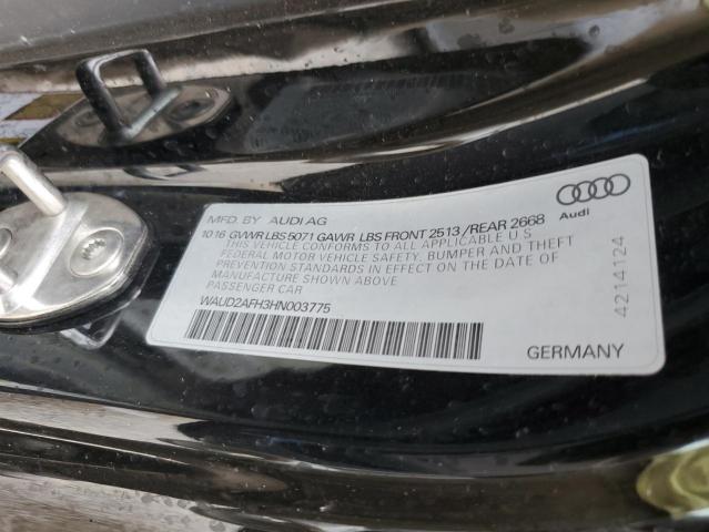 Photo 10 from auction – 2017 AUDI A5 SPORT with VIN WAUD2AFH3HN003775
