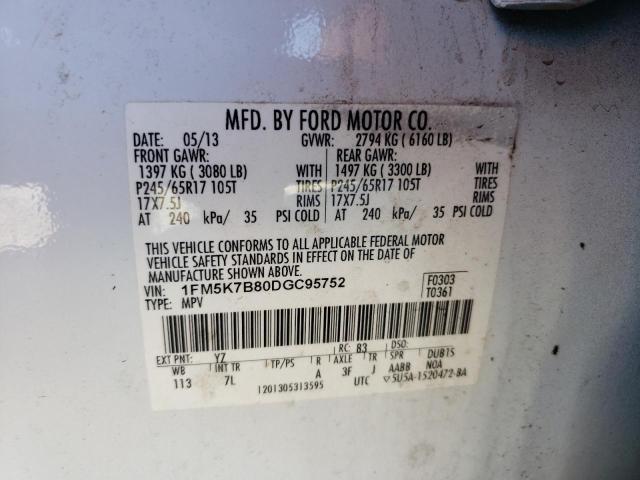 Photo 10 from auction – 2013 FORD EXPLORER with VIN 1FM5K7B80DGC95752