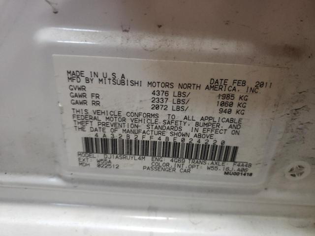 Photo 10 from auction – 2011 MITSUBISHI GALANT FE with VIN 4A32B2FF4BE024220