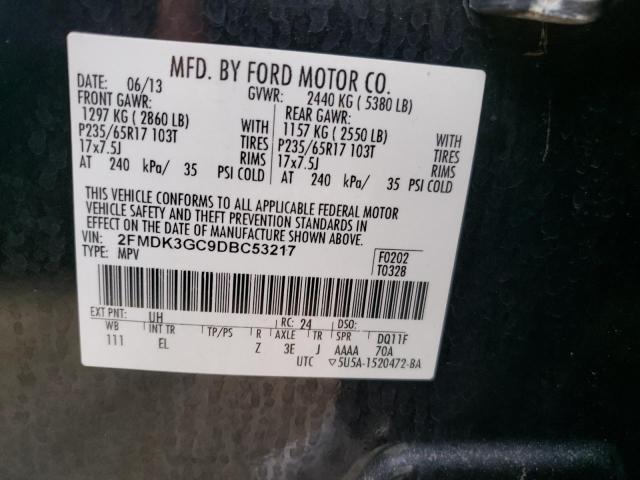 Photo 10 from auction – 2013 FORD EDGE SE with VIN 2FMDK3GC9DBC53217
