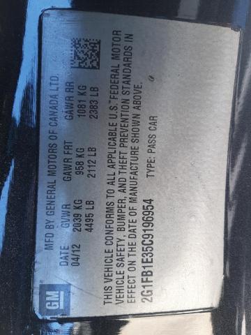 Photo 10 from auction – 2012 CHEVROLET CAMARO LT with VIN 2G1FB1E35C9196954