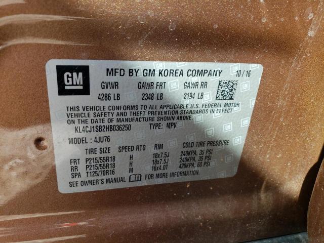 Photo 10 from auction – 2017 BUICK ENCORE SPO with VIN KL4CJ1SB2HB036250