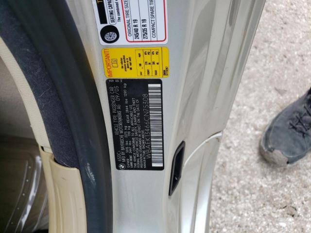 Photo 10 from auction – 2006 BMW 650 I with VIN WBAEK13466CN75308