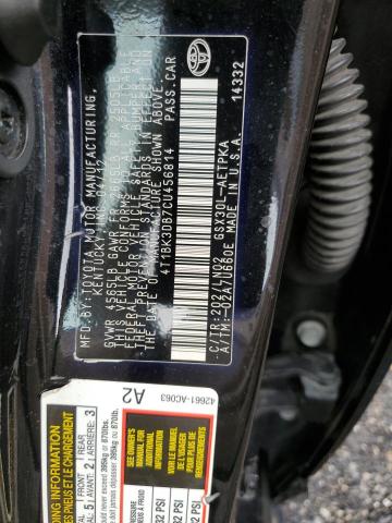 Photo 10 from auction – 2012 TOYOTA AVALON BAS with VIN 4T1BK3DB7CU456814