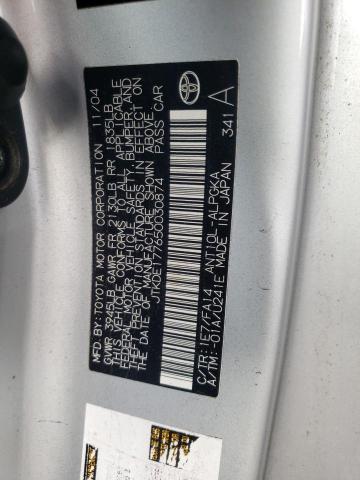 Photo 10 from auction – 2005 TOYOTA SCION TC with VIN JTKDE177650030874