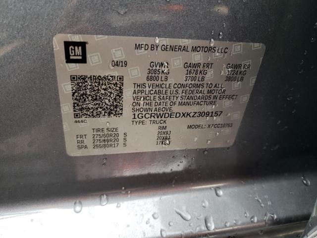 Photo 10 from auction – 2019 CHEVROLET SILVERADO with VIN 1GCRWDEDXKZ309157