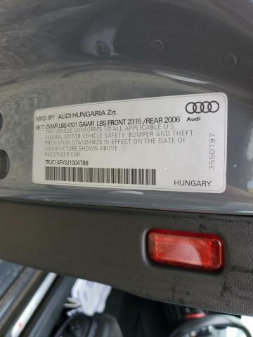 Photo 10 from auction – 2018 AUDI TTS with VIN TRUC1AFV3J1004788