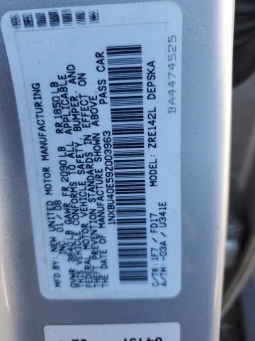 Photo 10 from auction – 2009 TOYOTA COROLLA BA with VIN 1NXBU40E59Z003963