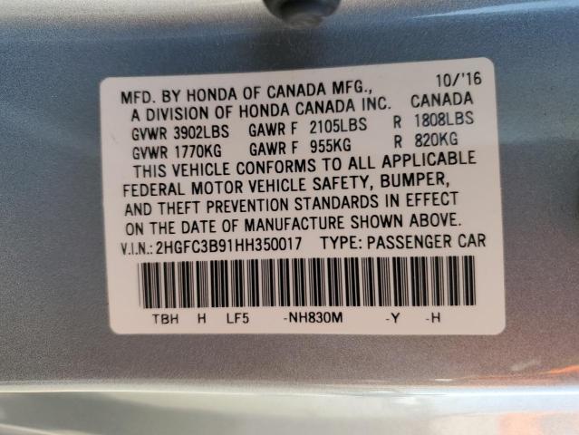 Photo 10 from auction – 2017 HONDA CIVIC TOUR with VIN 2HGFC3B91HH350017