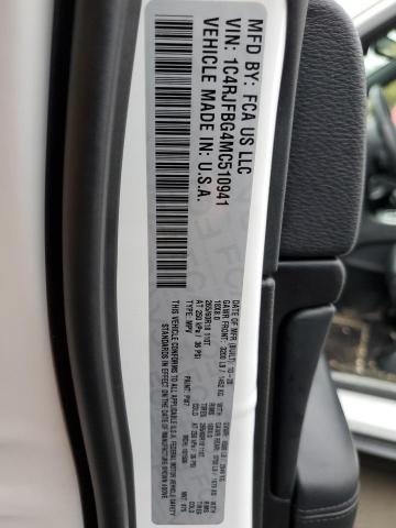 Photo 10 from auction – 2021 JEEP GRAND CHER with VIN 1C4RJFBG4MC510941