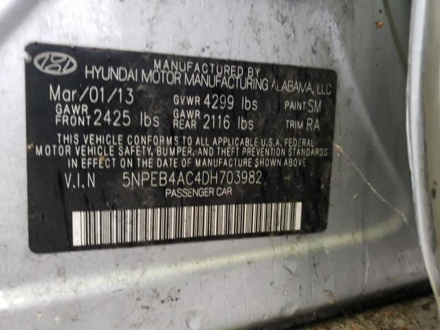 Photo 10 from auction – 2013 HYUNDAI SONATA GLS with VIN 5NPEB4AC4DH703982