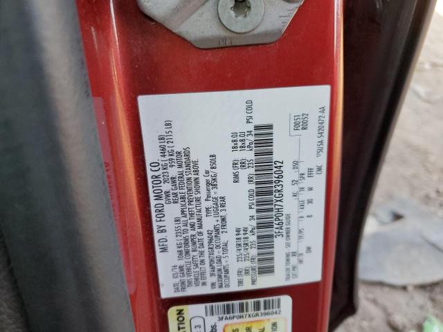 Photo 10 from auction – 2016 FORD FUSION SE with VIN 3FA6P0H7XGR396042