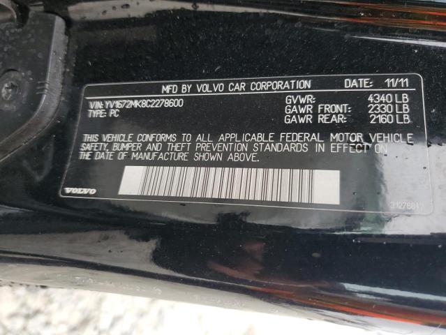 Photo 10 from auction – 2012 VOLVO C30 T5 with VIN YV1672MK8C2278600