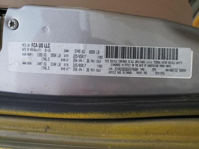 Photo 10 from auction – 2016 DODGE GRAND CARA with VIN 2C4RDGBG8GR370384