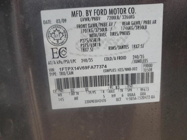 Photo 10 from auction – 2009 FORD F150 SUPER with VIN 1FTPX14V69FA77374