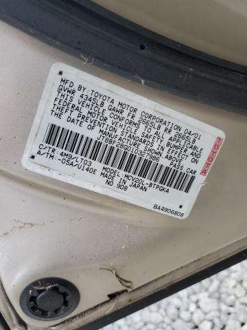 Photo 10 from auction – 2001 LEXUS ES 300 with VIN JT8BF28G010327986