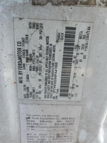 Photo 10 from auction – 2009 FORD RANGER with VIN 1FTYR10D59PA41505