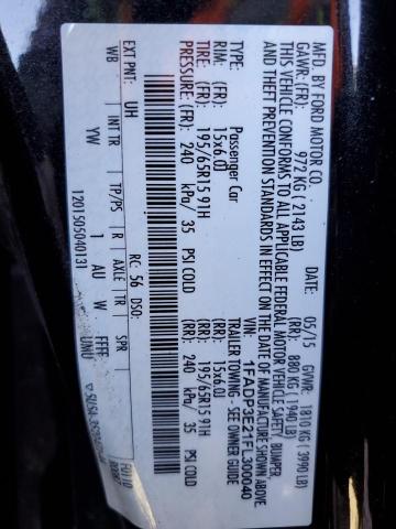 Photo 10 from auction – 2015 FORD FOCUS with VIN 1FADP3E21FL300040