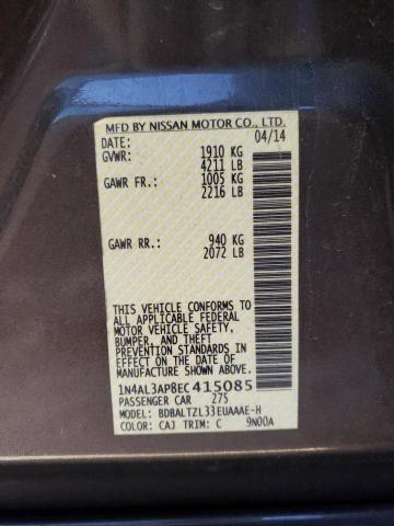 Photo 10 from auction – 2014 NISSAN ALTIMA 2.5 with VIN 1N4AL3AP8EC415085