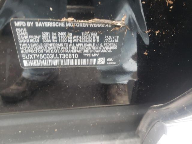 Photo 10 from auction – 2020 BMW X3 XDRIVE3 with VIN 5UXTY5C03LLT36810