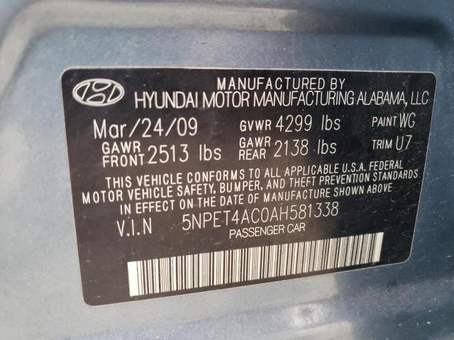 Photo 10 from auction – 2010 HYUNDAI SONATA GLS with VIN 5NPET4AC0AH581338